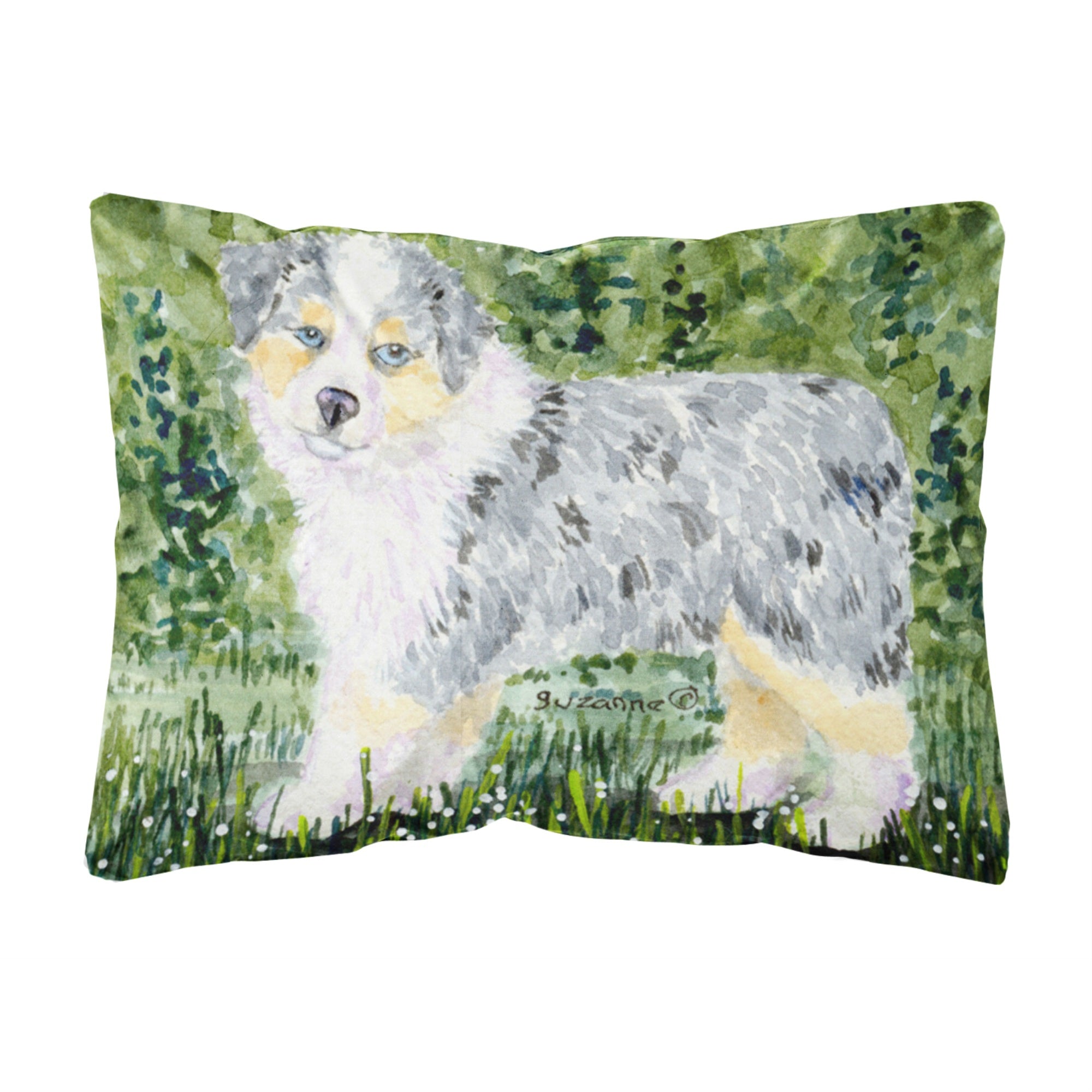 'Caroline'S Treasures Ss8846Pw1216 Australian Shepherd Decorative Canvas Fabric Pillow, Large, Multicolor'