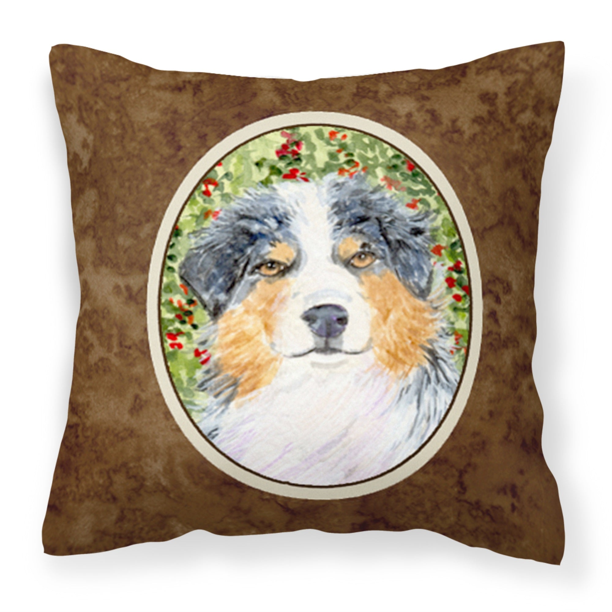 'Caroline'S Treasures Ss8848Pw1414 Australian Shepherd Decorative Canvas Fabric Pillow, Large, Multicolor'