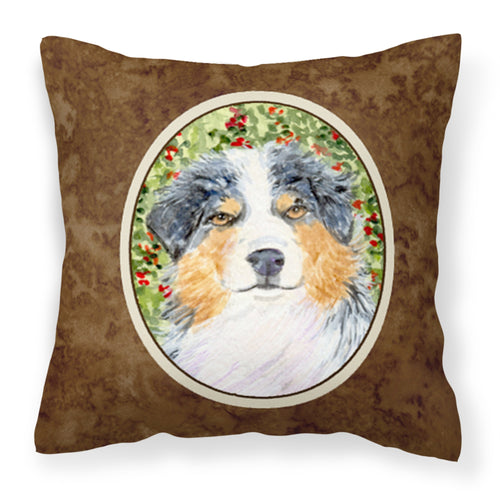 'Caroline'S Treasures Ss8848Pw1414 Australian Shepherd Decorative Canvas Fabric Pillow, Large, Multicolor'