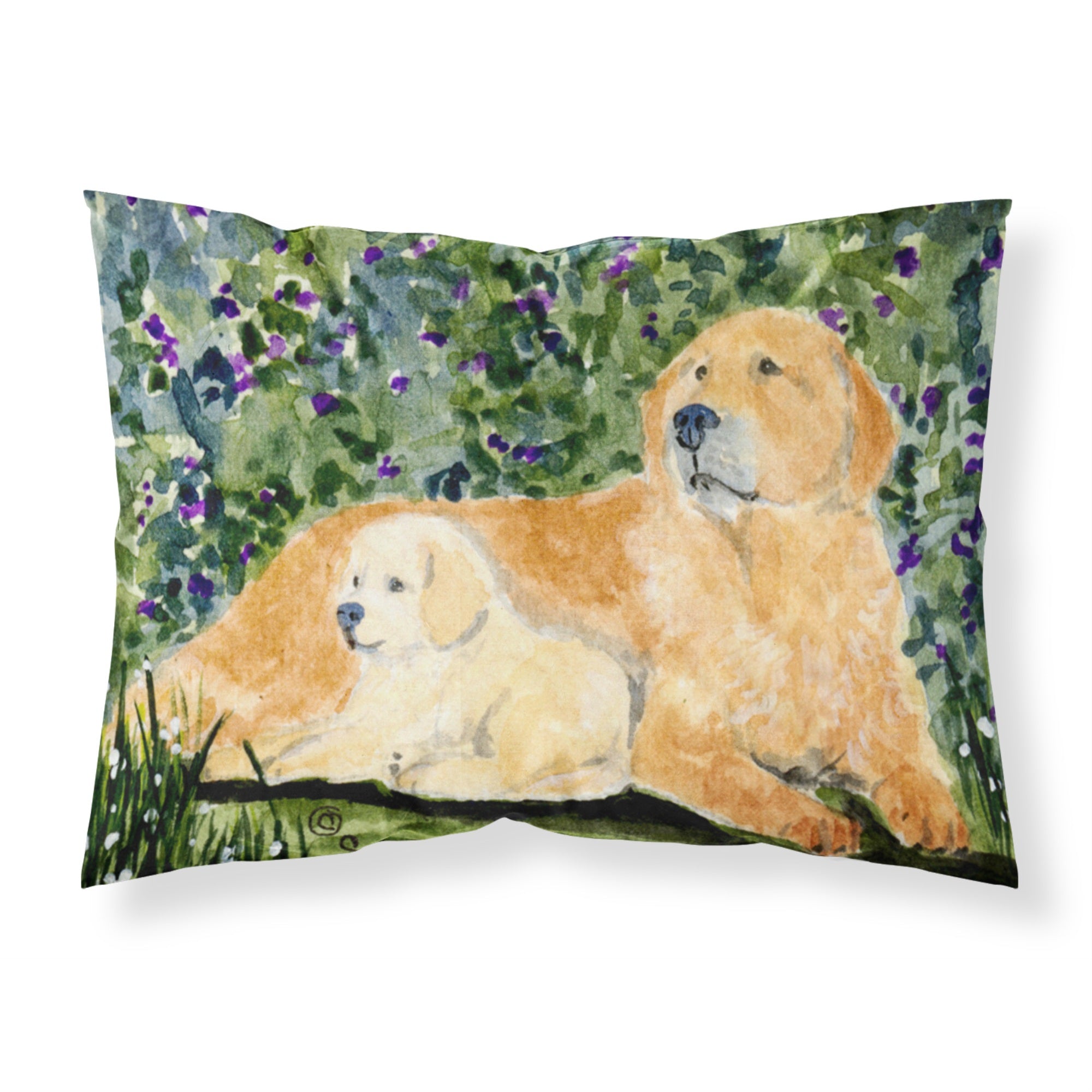 'Caroline'S Treasures Ss8852Pillowcase Golden Retriever Moisture Wicking Fabric Standard Pillowcase, Large, Multicolor'