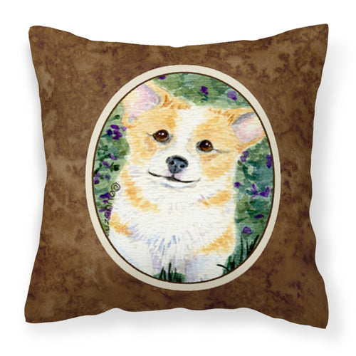 'Caroline'S Treasures Ss8854Pw1414 Corgi Decorative Canvas Fabric Pillow, Large, Multicolor'