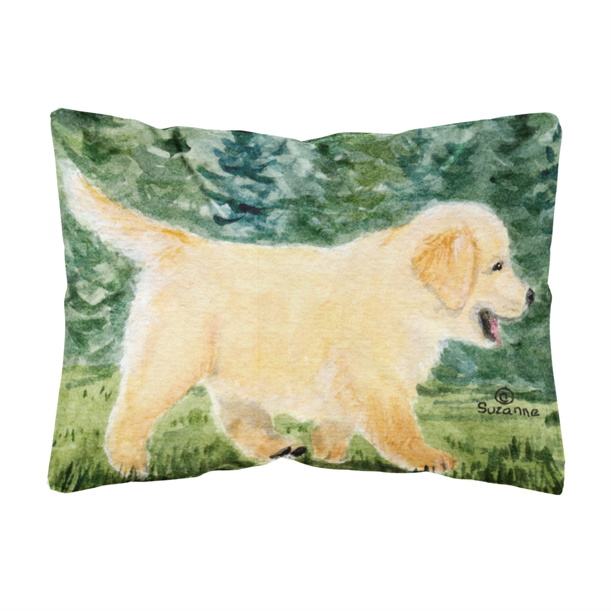 'Caroline'S Treasures Ss8859Pw1216 Golden Retriever Decorative Canvas Fabric Pillow, Large, Multicolor'