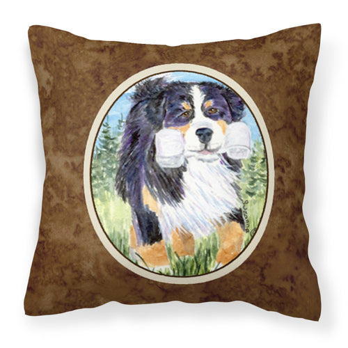 'Caroline'S Treasures Ss8860Pw1414 Bernese Mountain Dog Decorative Canvas Fabric Pillow, Large, Multicolor'