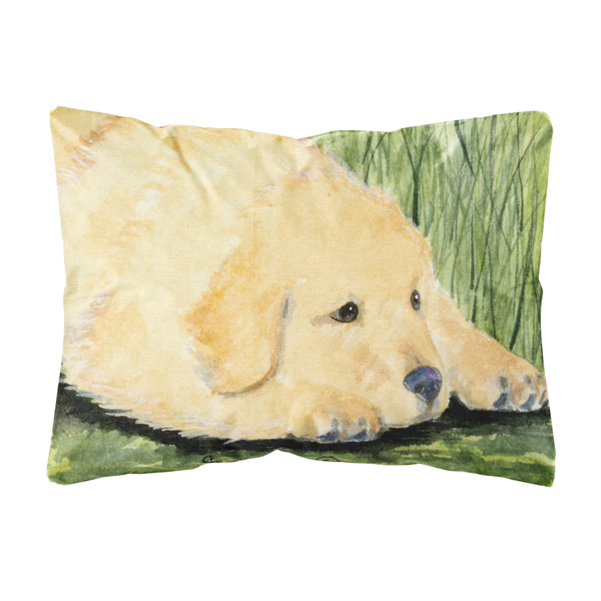 'Caroline'S Treasures Ss8864Pw1216 Golden Retriever Decorative Canvas Fabric Pillow, Large, Multicolor'