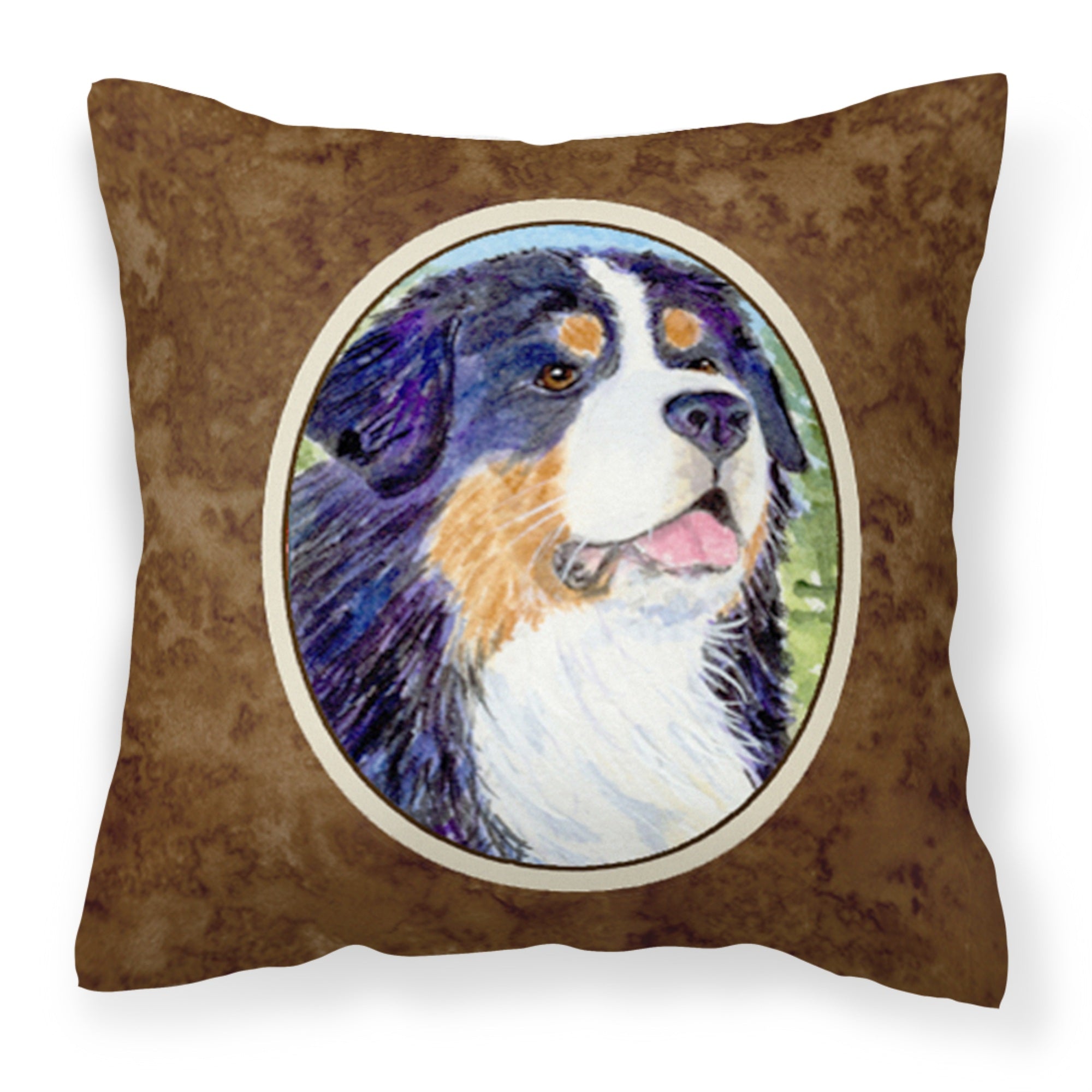 'Caroline'S Treasures Ss8867Pw1414 Bernese Mountain Dog Decorative Canvas Fabric Pillow, Large, Multicolor'