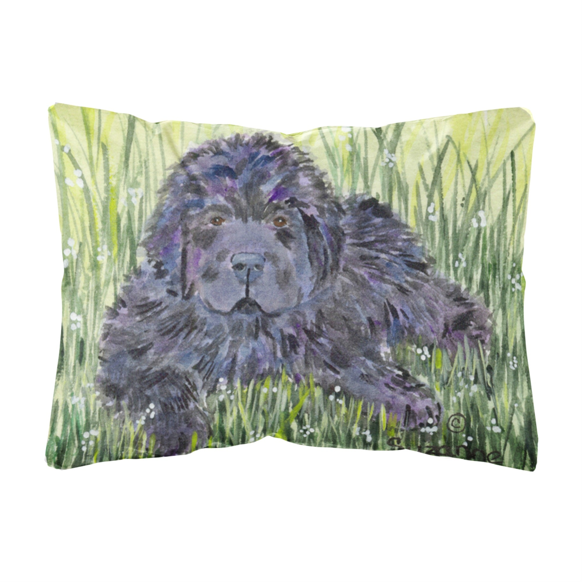 'Caroline'S Treasures Ss8872Pw1216 Newfoundland Decorative Canvas Fabric Pillow, Large, Multicolor'