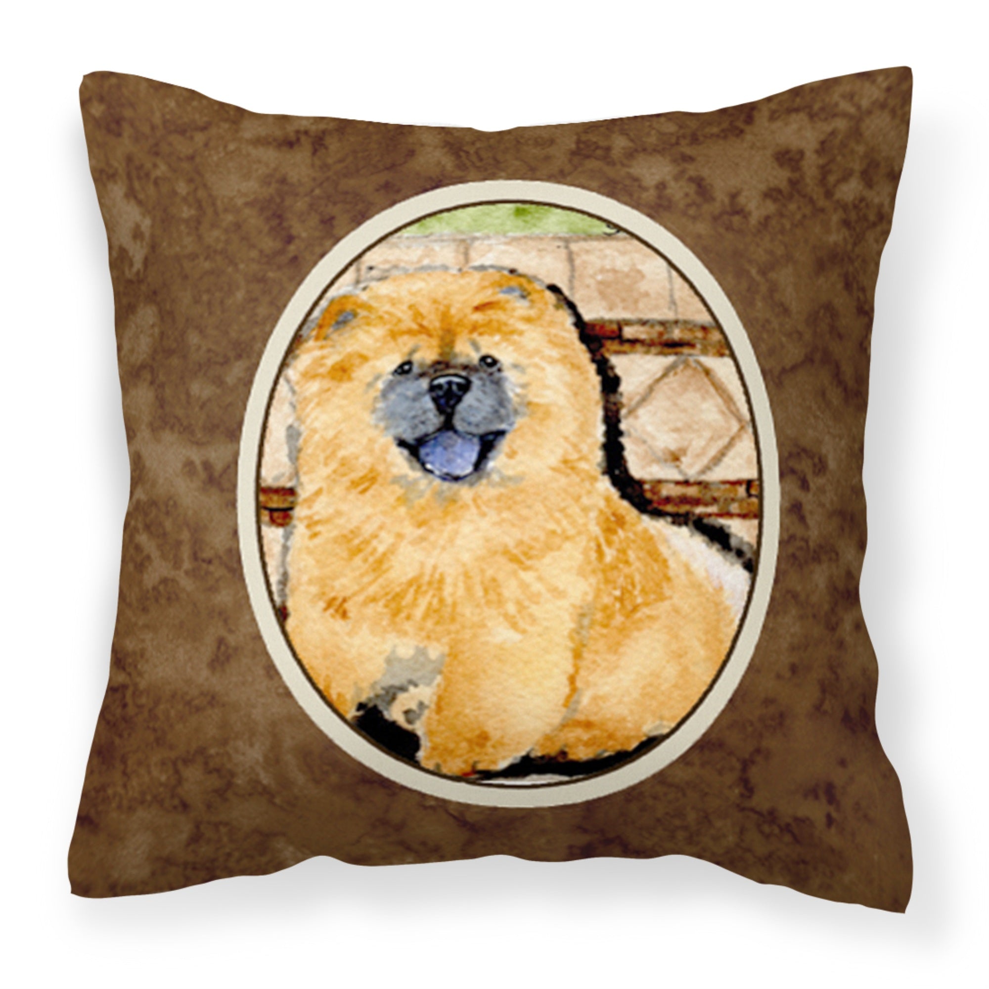 'Caroline'S Treasures Ss8875Pw1414 Chow Chow Decorative Canvas Fabric Pillow, Large, Multicolor'