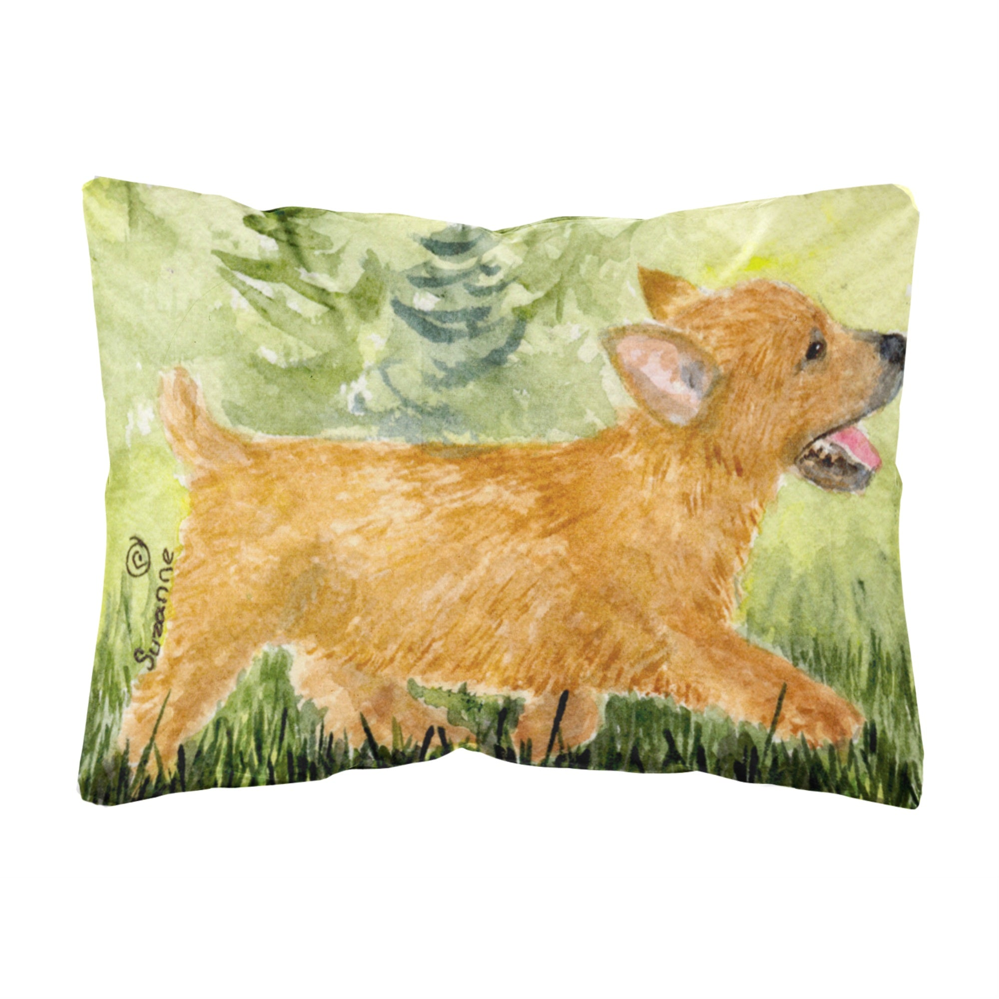 'Caroline'S Treasures Ss8884Pw1216 Norwich Terrier Decorative Canvas Fabric Pillow, Large, Multicolor'