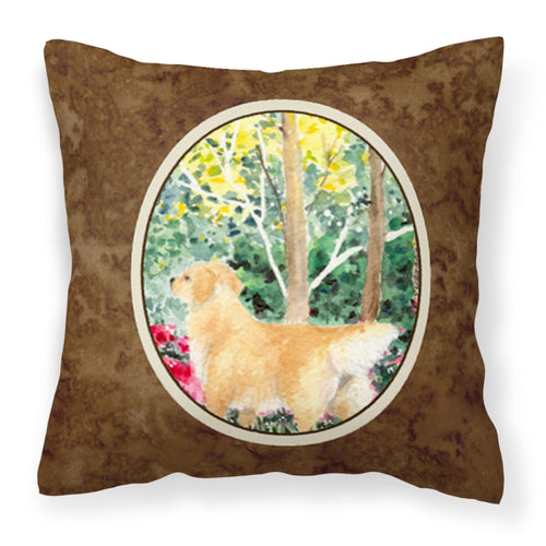 'Caroline'S Treasures Ss8886Pw1414 Golden Retriever Decorative Canvas Fabric Pillow, Large, Multicolor'