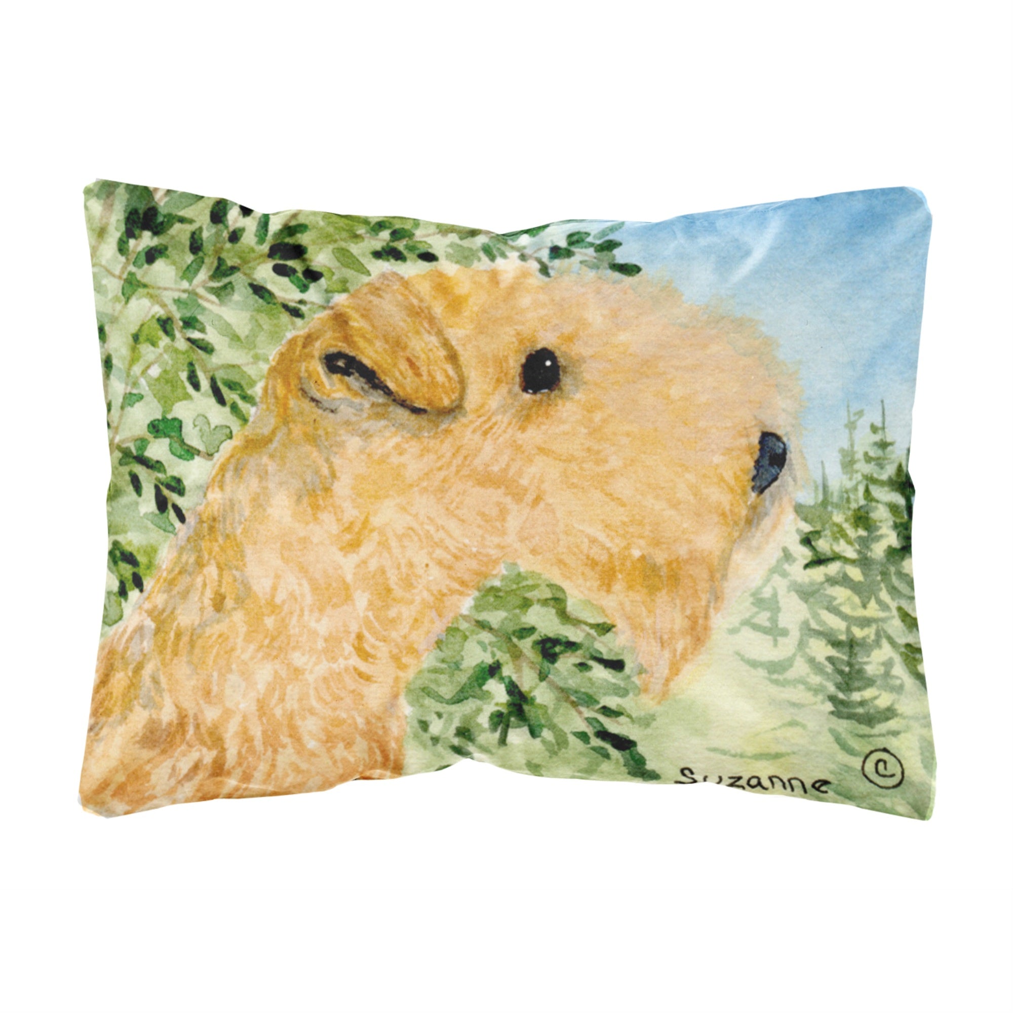 'Caroline'S Treasures Ss8888Pw1216 Lakeland Terrier Decorative Canvas Fabric Pillow, Large, Multicolor'