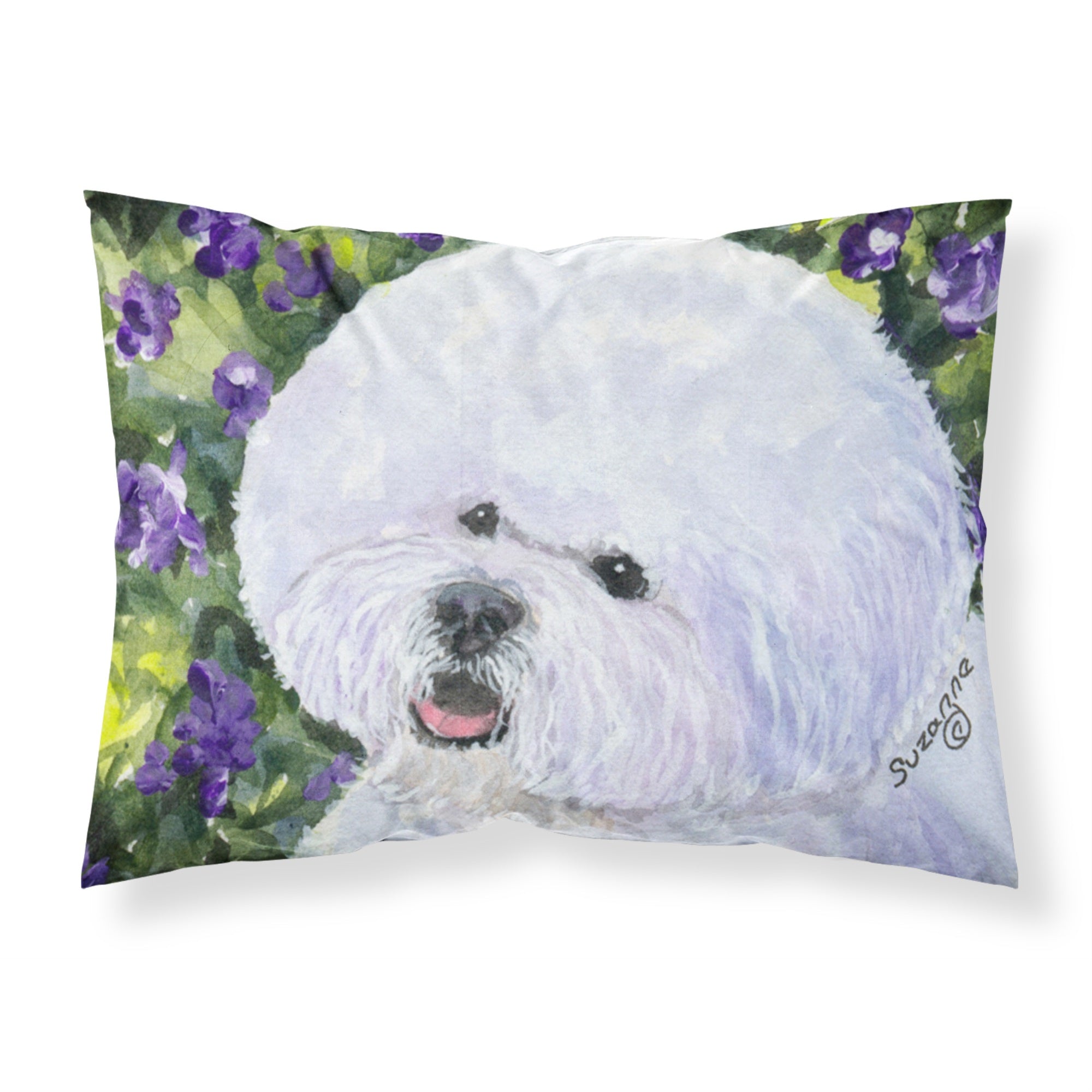 'Caroline'S Treasures Ss8897Pillowcase Bichon Frise Moisture Wicking Fabric Standard Pillowcase, Large, Multicolor'