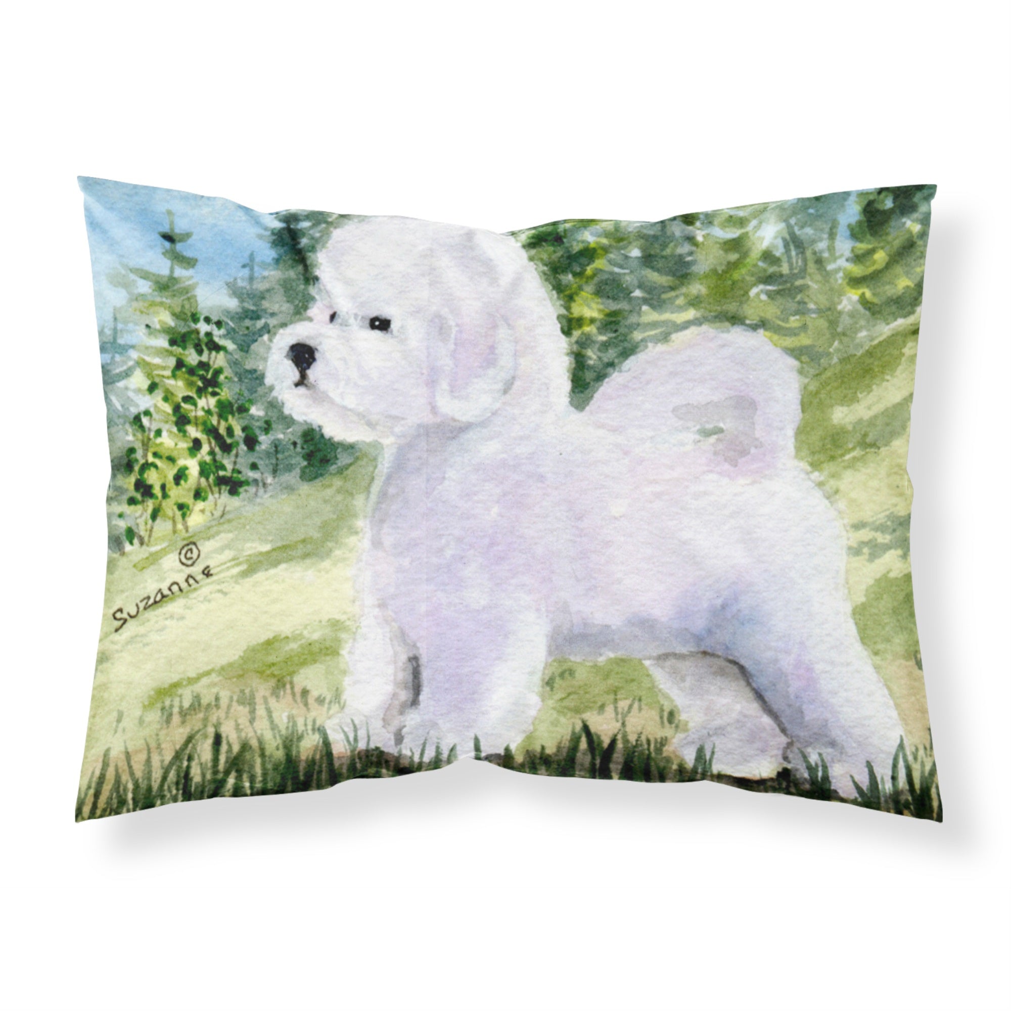 'Caroline'S Treasures Ss8900Pillowcase Bichon Frise Moisture Wicking Fabric Standard Pillowcase, Large, Multicolor'