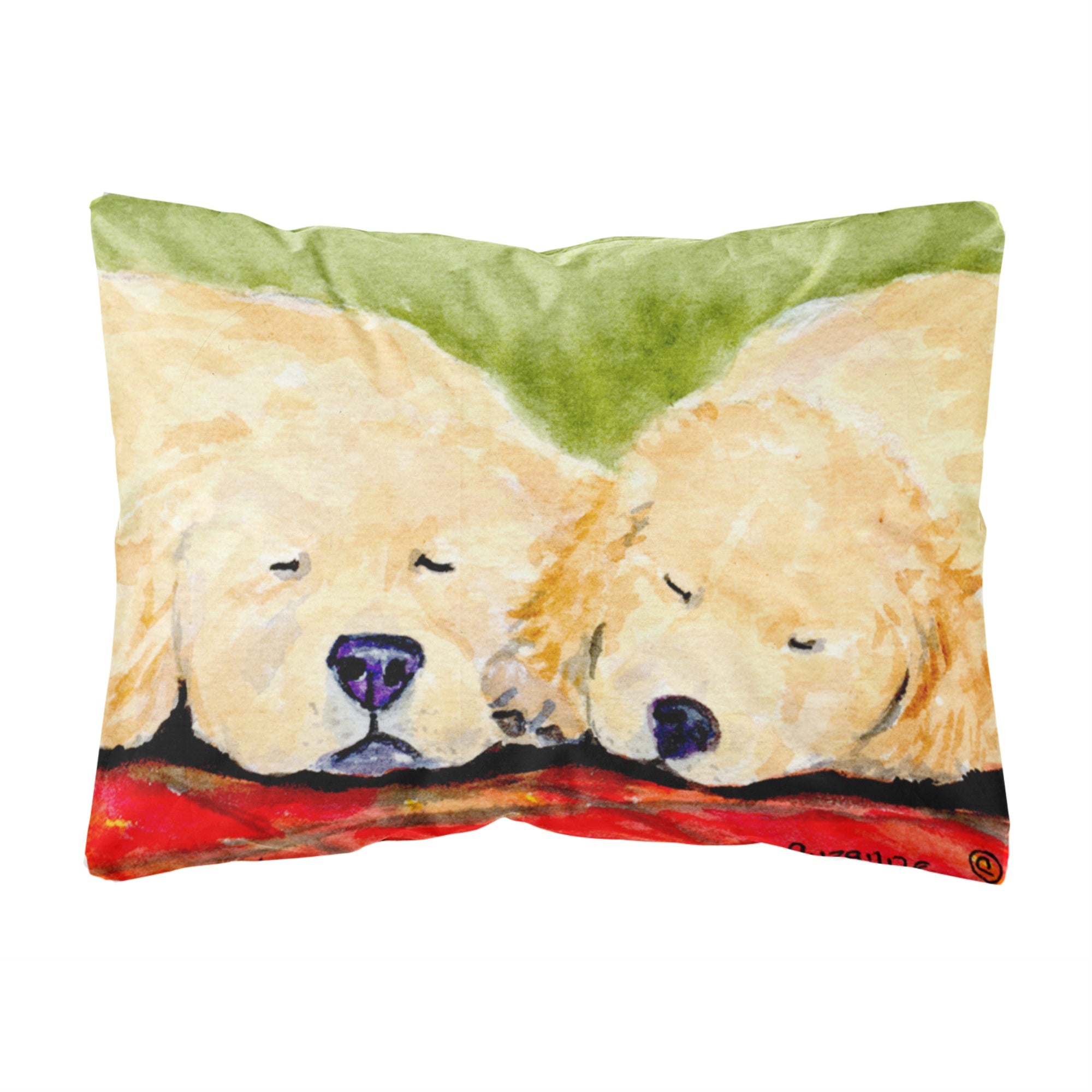 'Caroline'S Treasures Ss8902Pw1216 Golden Retriever Decorative Canvas Fabric Pillow, Large, Multicolor'