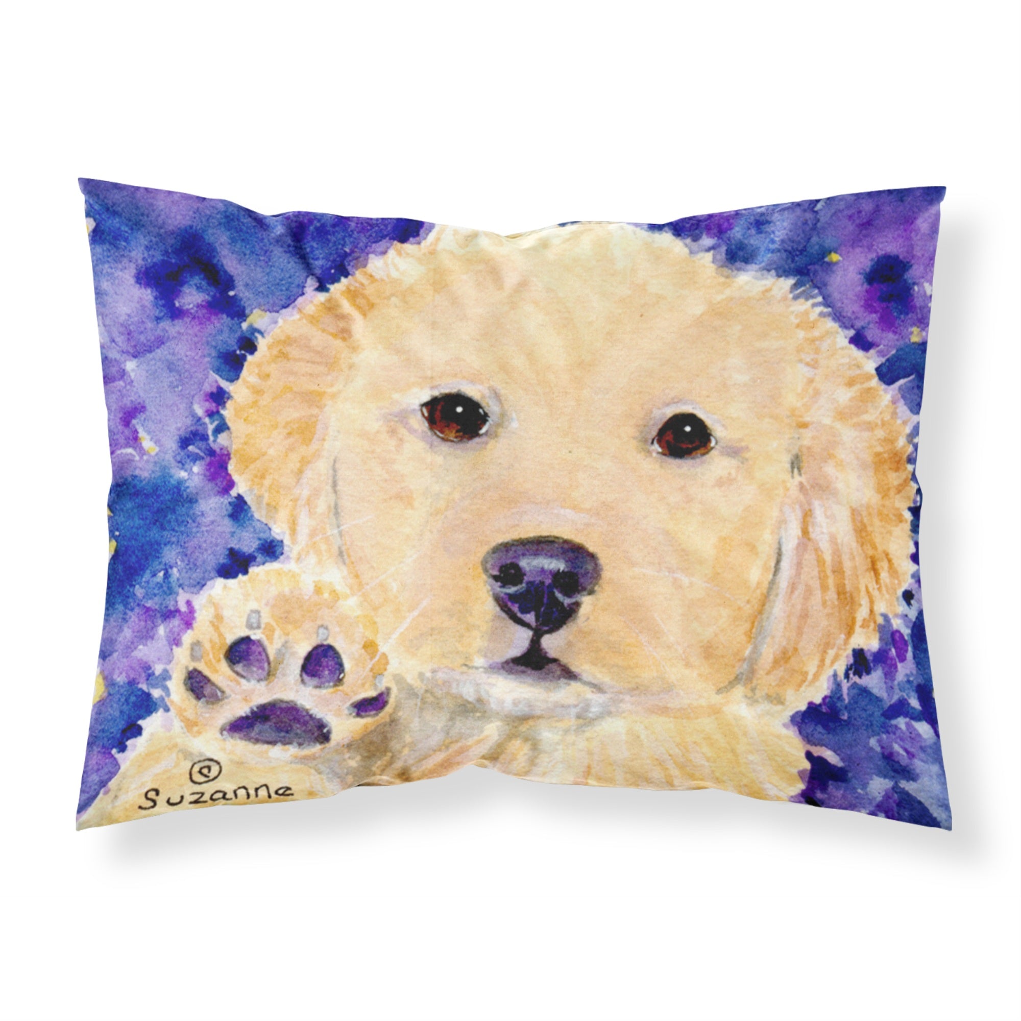 'Caroline'S Treasures Ss8903Pillowcase Golden Retriever Moisture Wicking Fabric Standard Pillowcase, Large, Multicolor'