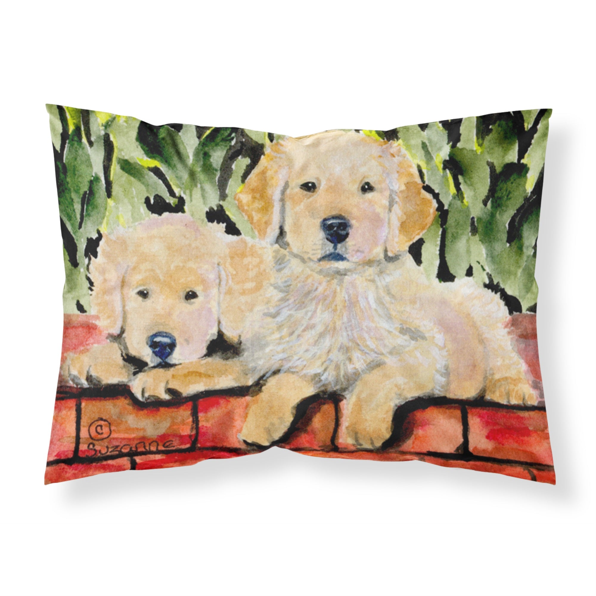 'Caroline'S Treasures Ss8908Pillowcase Golden Retriever Moisture Wicking Fabric Standard Pillowcase, Large, Multicolor'
