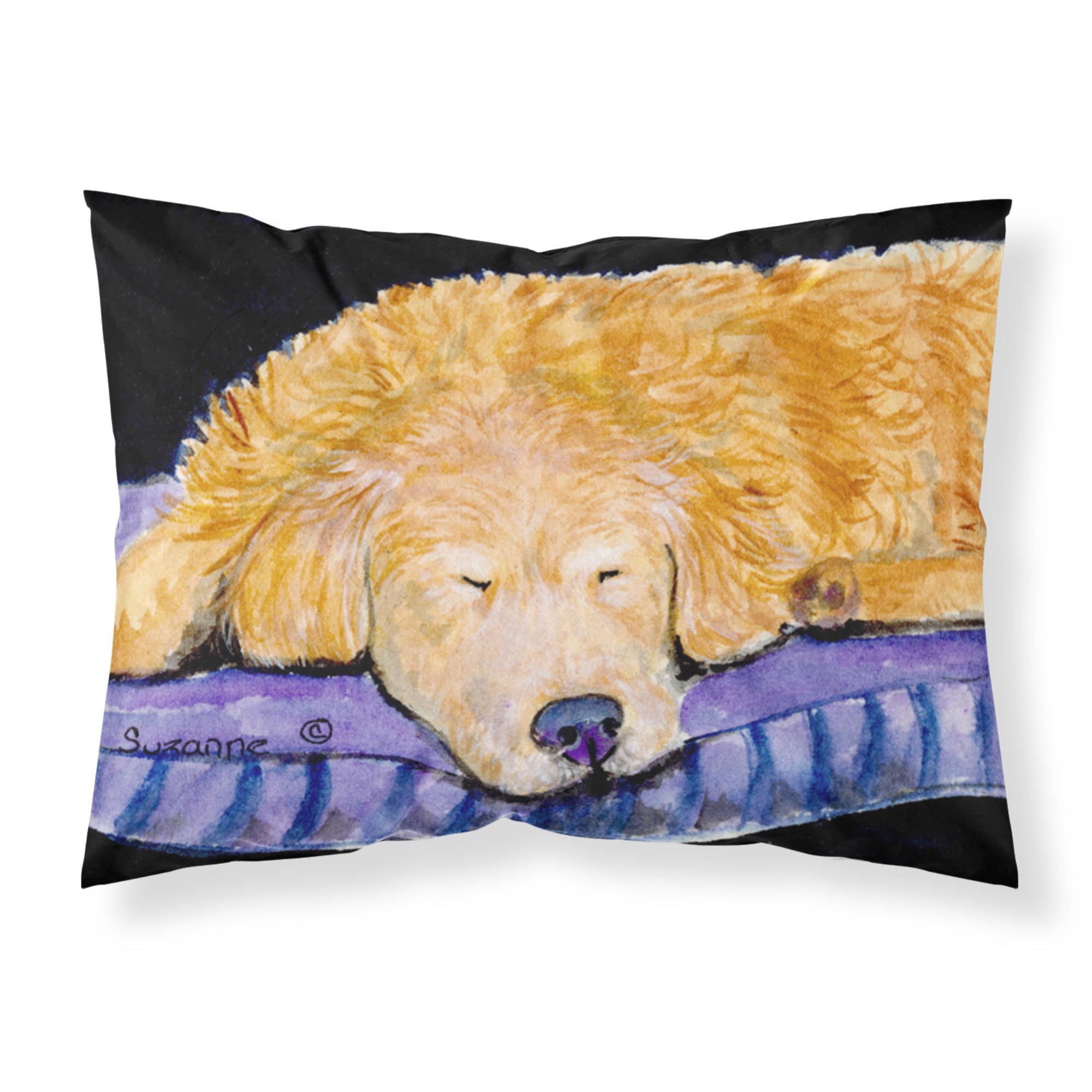 'Caroline'S Treasures Ss8909Pillowcase Golden Retriever Moisture Wicking Fabric Standard Pillowcase, Large, Multicolor'
