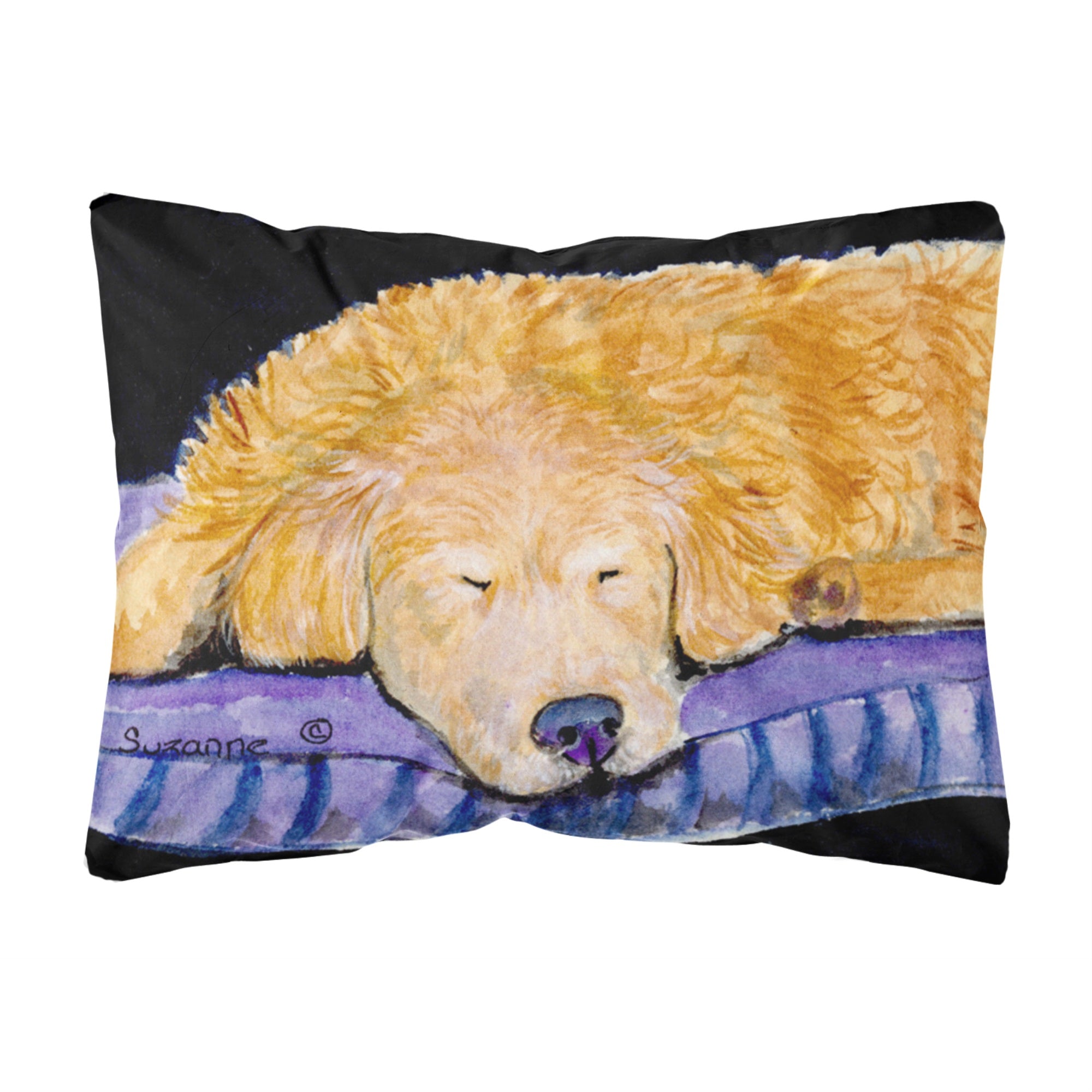 'Caroline'S Treasures Ss8909Pw1216 Golden Retriever Decorative Canvas Fabric Pillow, Large, Multicolor'
