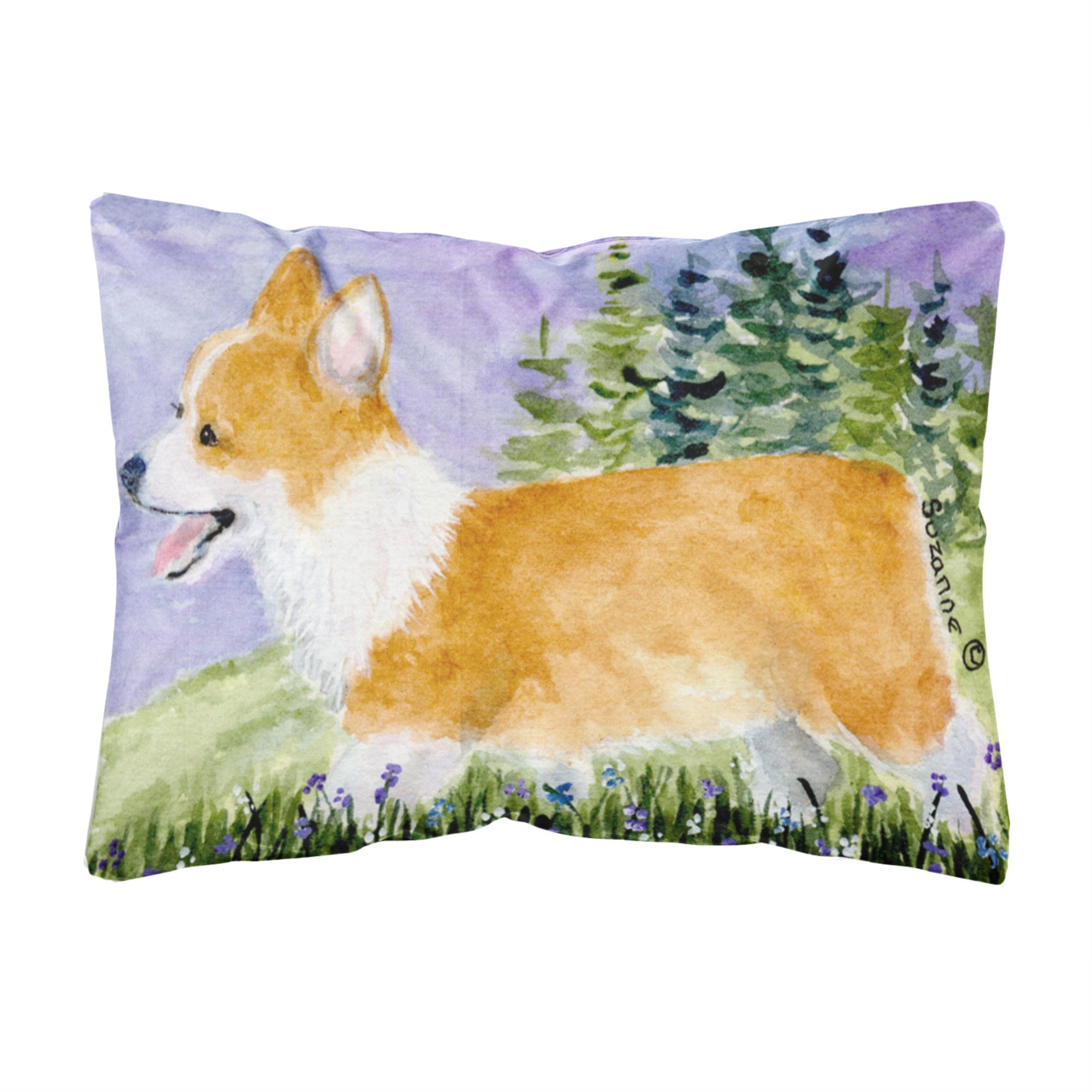 'Caroline'S Treasures Ss8912Pw1216 Corgi Decorative Canvas Fabric Pillow, Large, Multicolor'