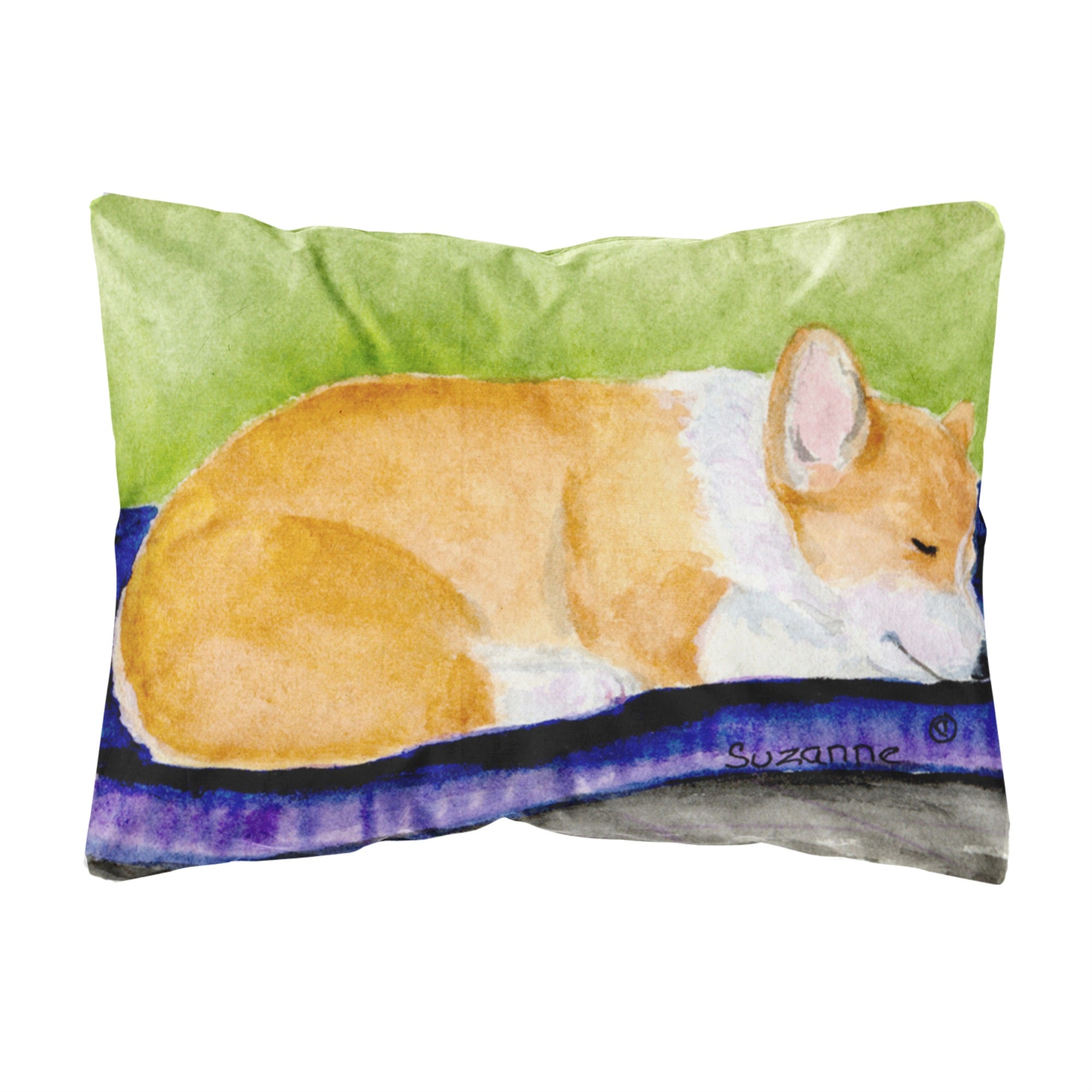 'Caroline'S Treasures Ss8920Pw1216 Corgi Decorative Canvas Fabric Pillow, Large, Multicolor'