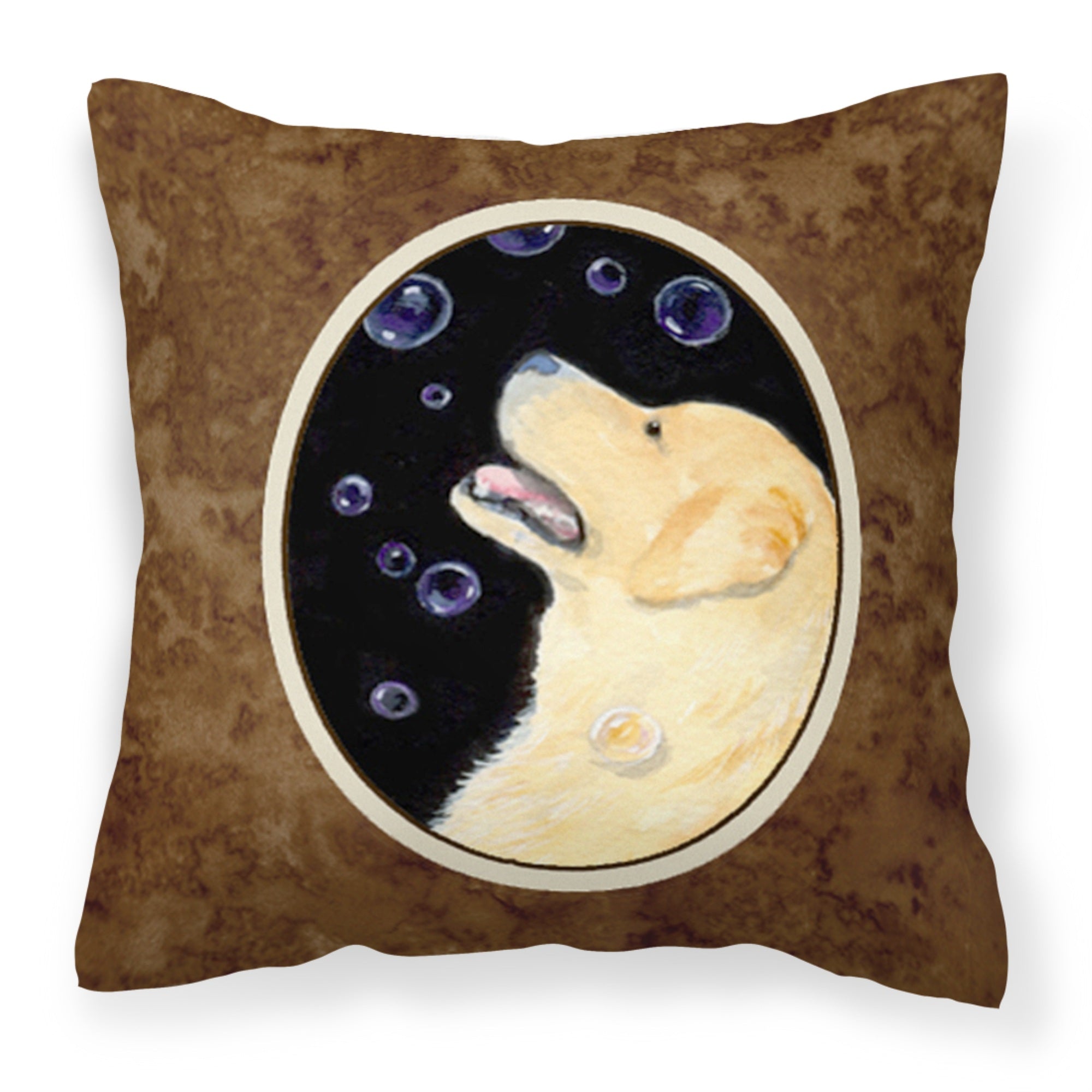 'Caroline'S Treasures Ss8940Pw1414 Golden Retriever Decorative Canvas Fabric Pillow, Large, Multicolor'