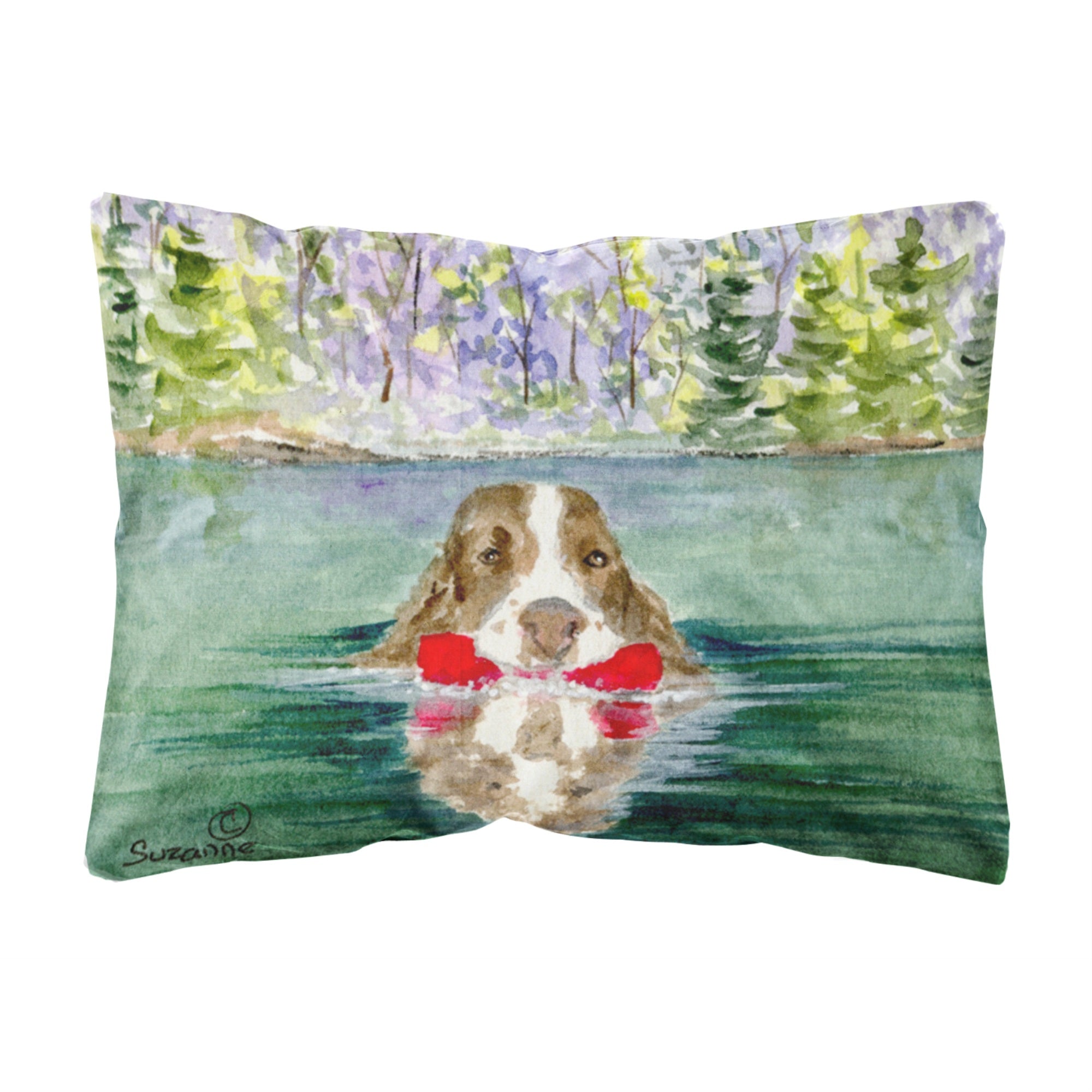 'Caroline'S Treasures Ss8943Pw1216 Springer Spaniel Decorative Canvas Fabric Pillow, Large, Multicolor'
