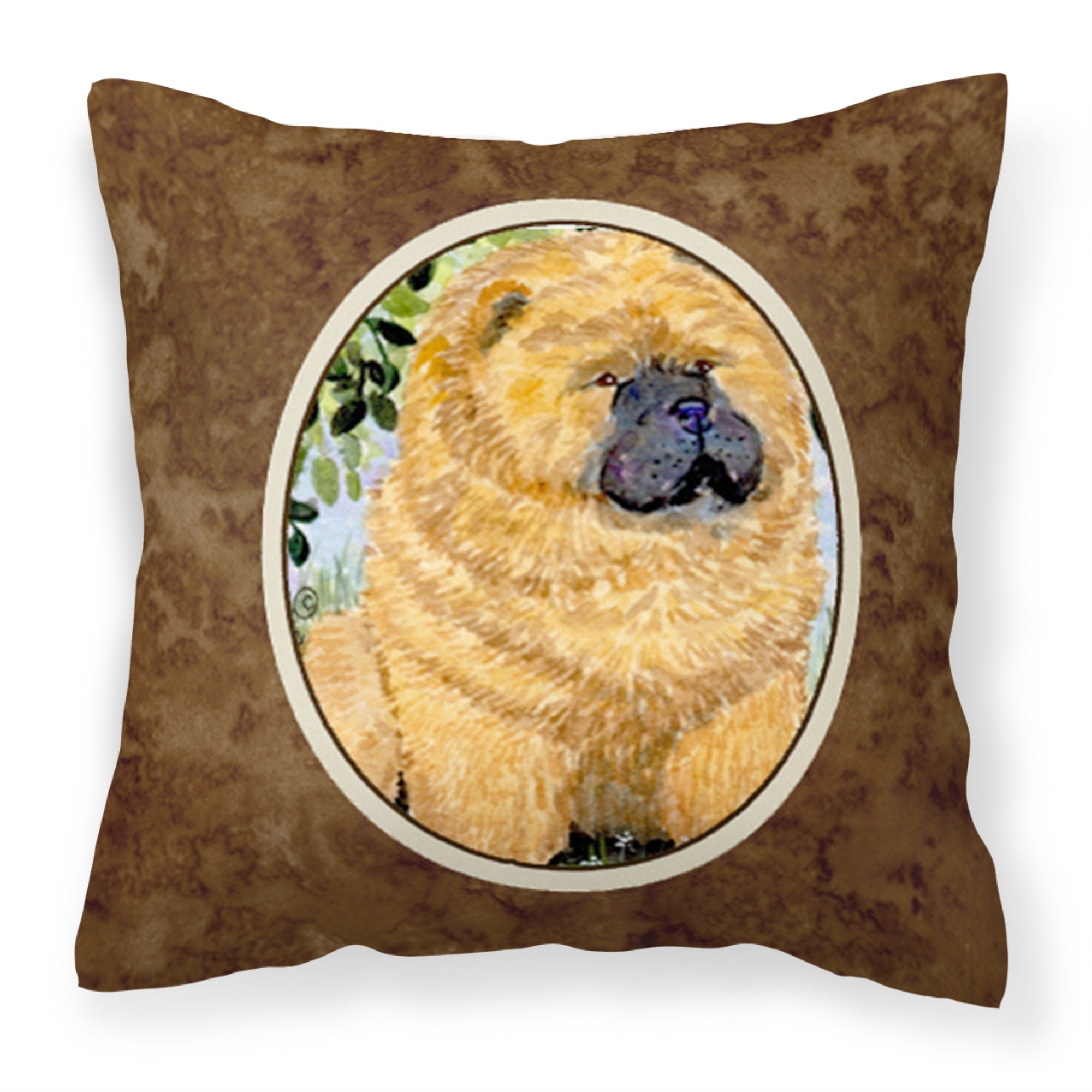 'Caroline'S Treasures Ss8945Pw1414 Chow Chow Decorative Canvas Fabric Pillow, Large, Multicolor'
