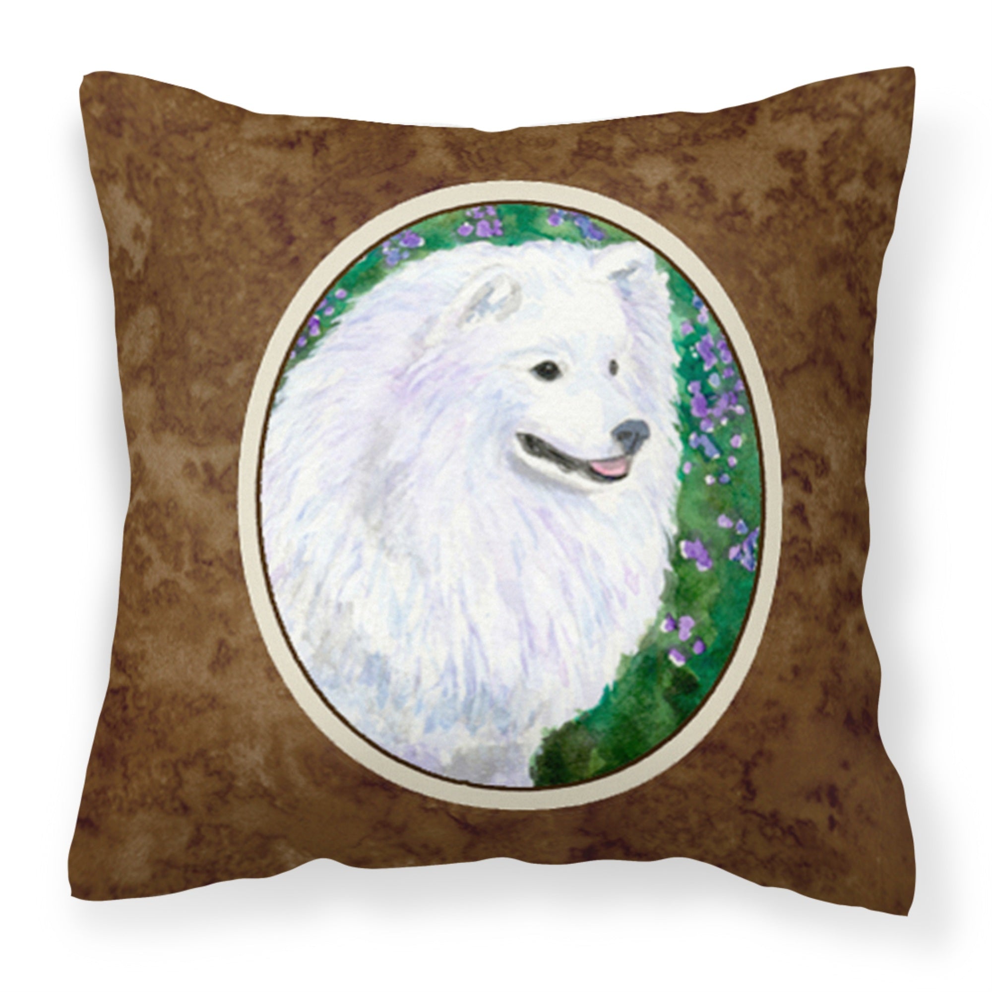 'Caroline'S Treasures Ss8965Pw1414 American Eskimo Decorative Canvas Fabric Pillow, Large, Multicolor'
