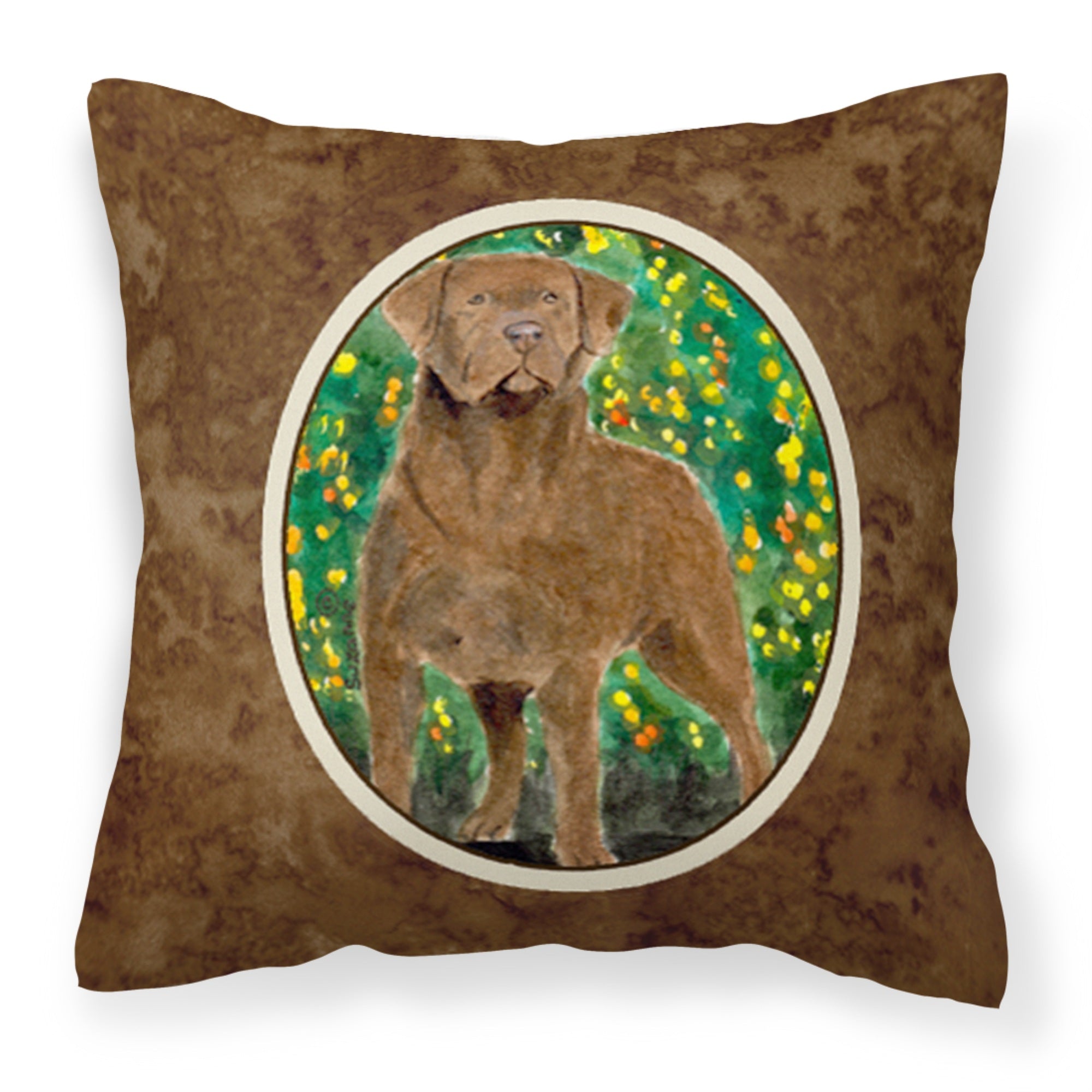 'Caroline'S Treasures Ss8969Pw1414 Chesapeake Bay Retriever Decorative Canvas Fabric Pillow, Large, Multicolor'