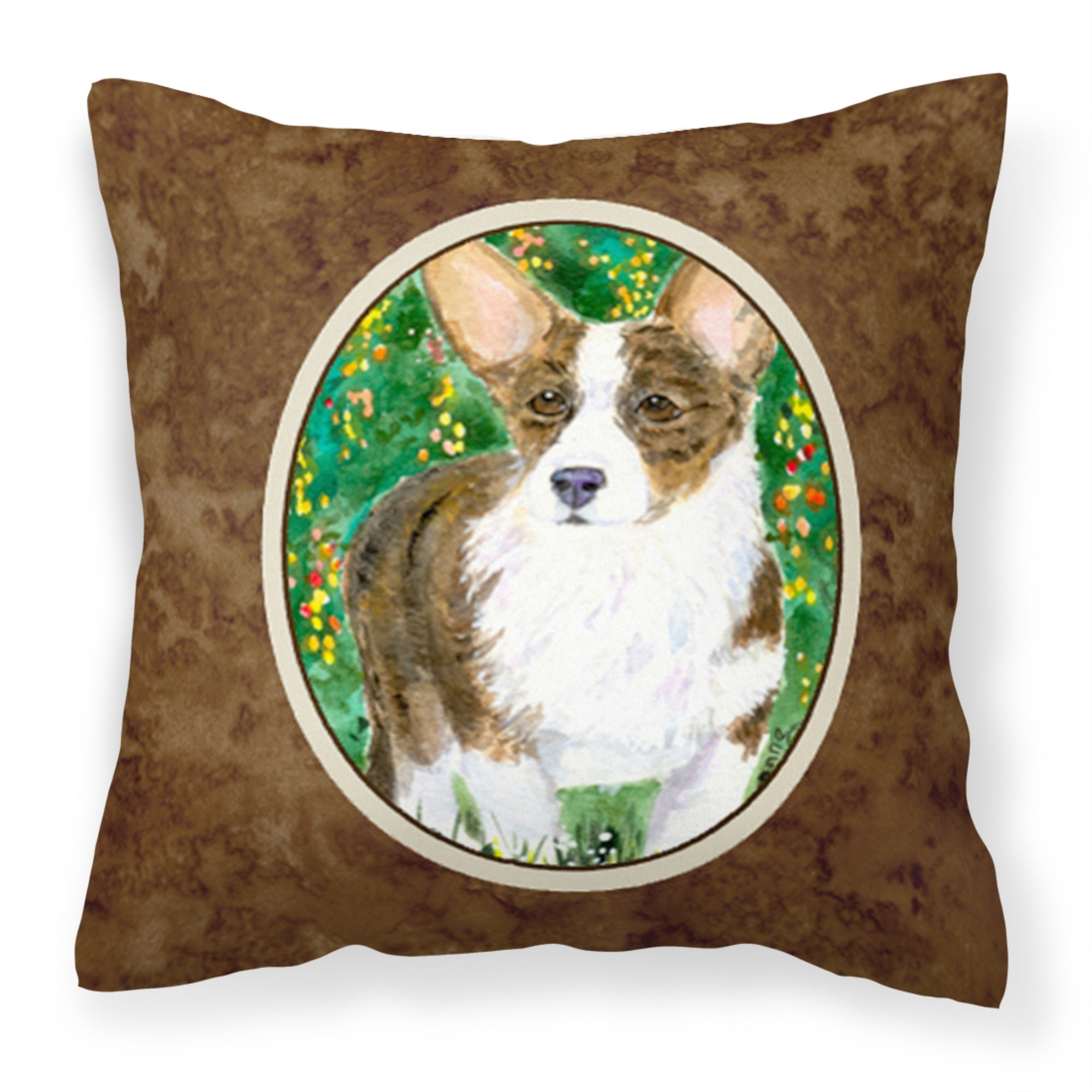 'Caroline'S Treasures Ss8970Pw1414 Corgi Decorative Canvas Fabric Pillow, Large, Multicolor'