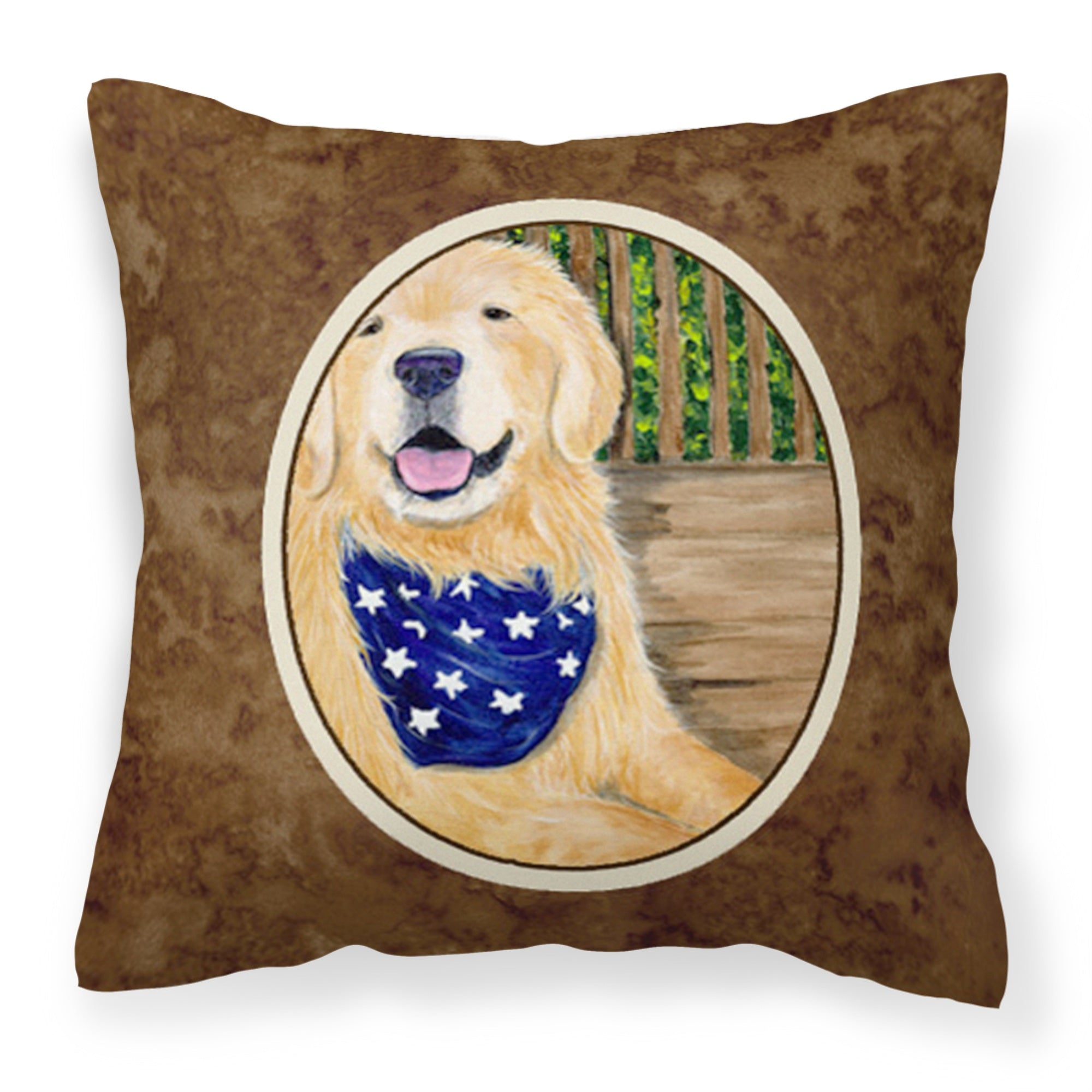'Caroline'S Treasures Ss8972Pw1414 Golden Retriever Decorative Canvas Fabric Pillow, Large, Multicolor'