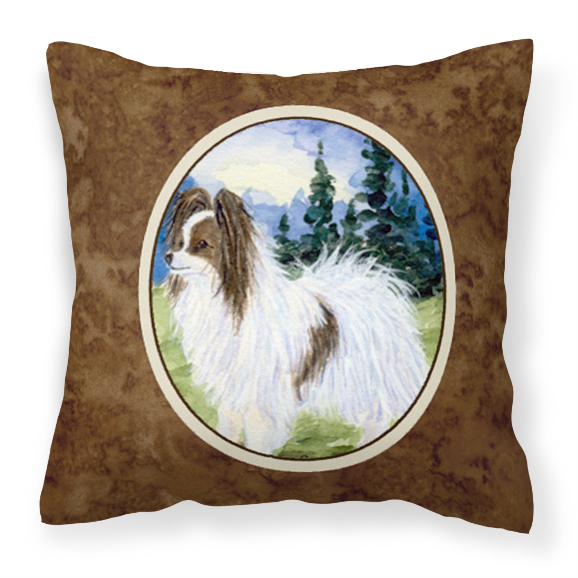 'Caroline'S Treasures Ss8975Pw1414 Papillon Decorative Canvas Fabric Pillow, Large, Multicolor'