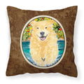 'Caroline'S Treasures Ss8978Pw1414 Golden Retriever Decorative Canvas Fabric Pillow, Large, Multicolor'