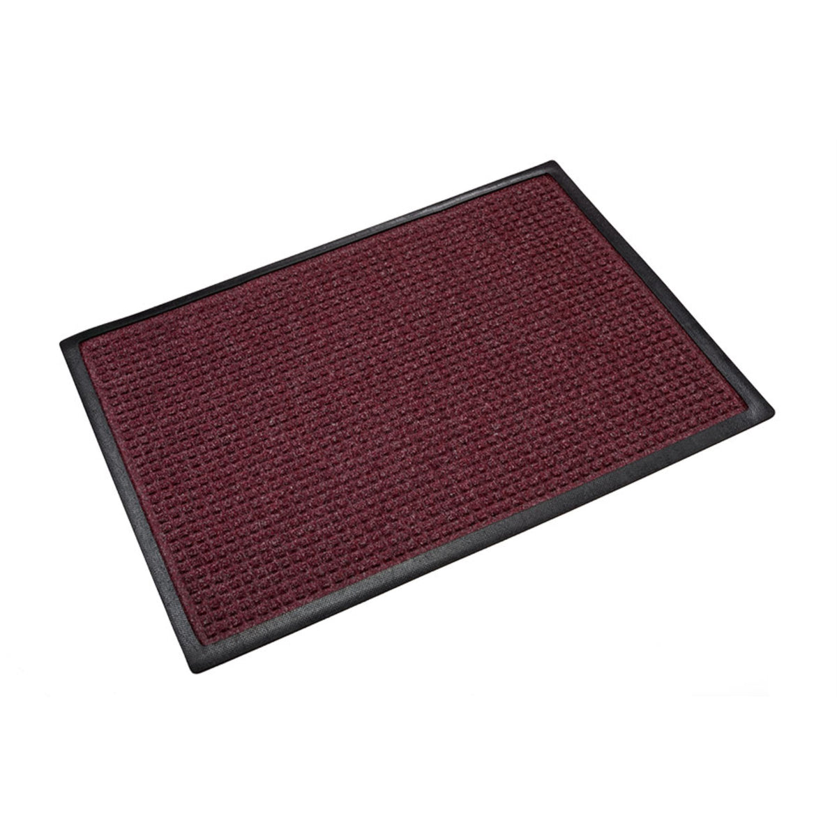 Super-Soaker Rubber-Border 3'x5' Burgundy Scraper/Wiper Mat