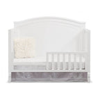 SF Home Solid Wood Toddler Bed Rail in White Finish - Crib Sold Separately
