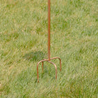 Copper Finish Metal Garden Birdhouse with Stake and Pole