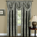 Sutton Blackout Damask Curtains With Matching Valance  Elegant Drapes For Enhanced Space  Sage  52X84