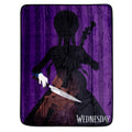 Addams Family Wednesday Cello Silhouette Fleece Throw Blanket  45 X 60 Inches