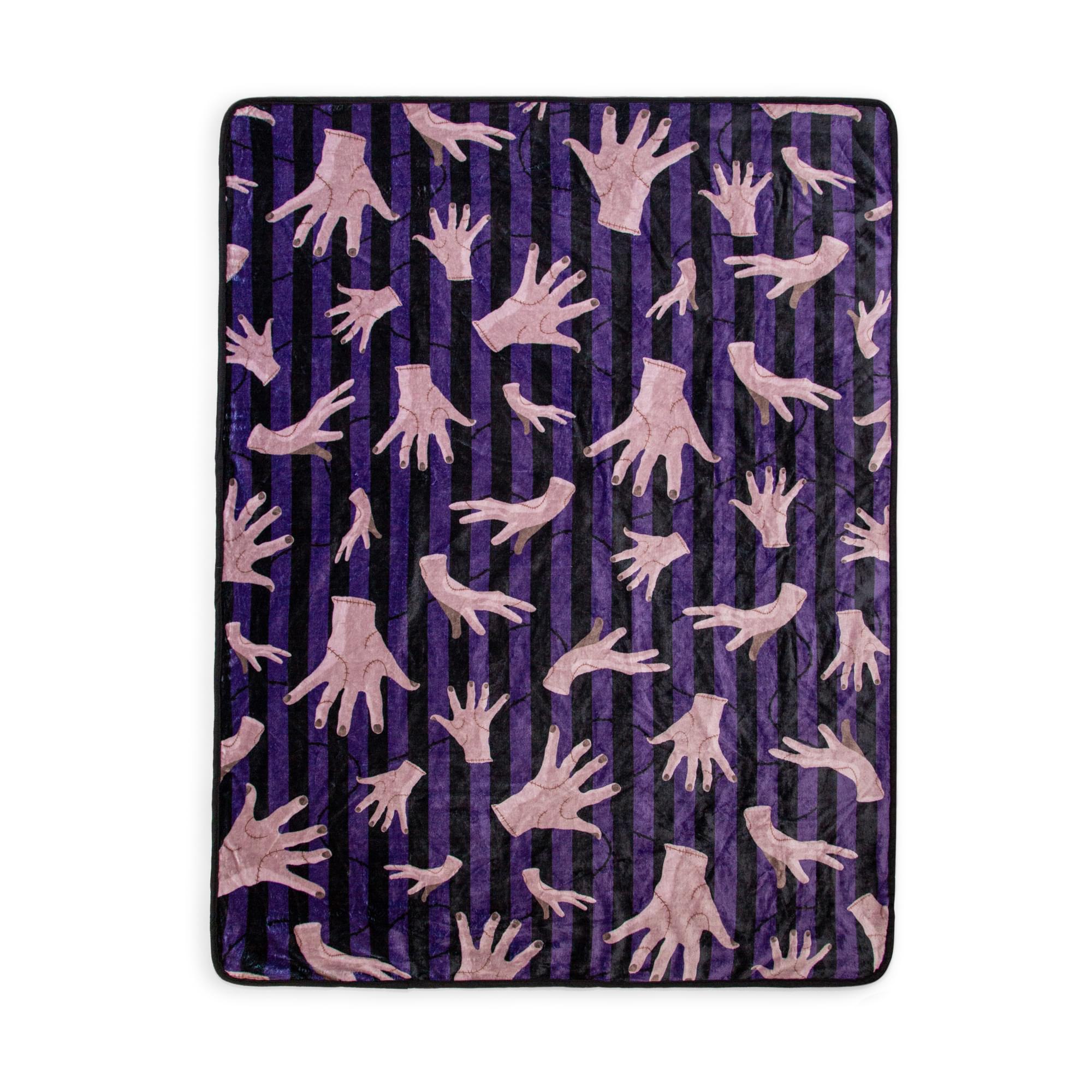 Addams Family Wednesday Thing Raschel Throw Blanket  45 X 60 Inches