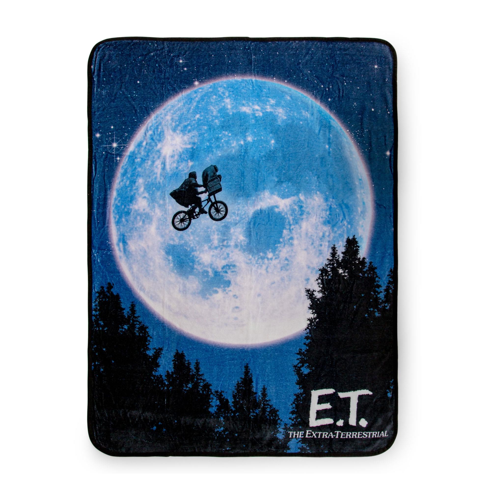 Et The Extra-Terrestrial Bike Moon Fleece Throw Blanket  45 X 60 Inches