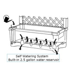 Indoor/Outdoor Green Polypropylene Wheeled Trellis Planter