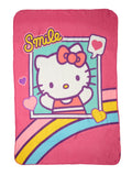 Sanrio Hello Kitty Throw Blanket 45 X 60 Smile Pink Hearts Girls