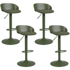 Adjustable Swivel Bar Stools Set of 4 with Back & Footrest