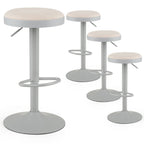 Adjustable Swivel Bar Stools Set of 4 with Padded Seats