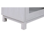 Summit 70W White Walnut Finish TV Stand Console with Fireplace