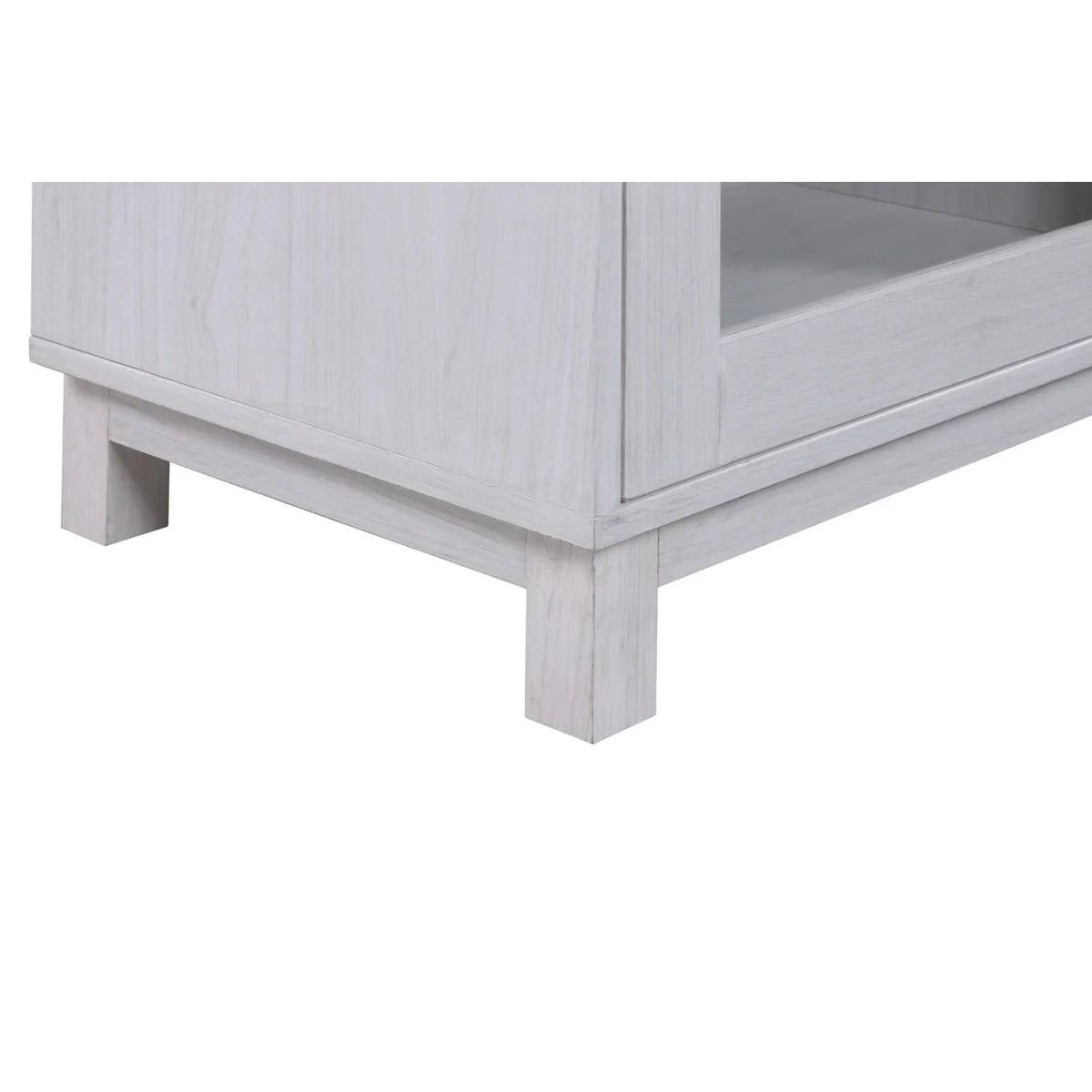 Summit 70W White Walnut Finish TV Stand Console with Fireplace