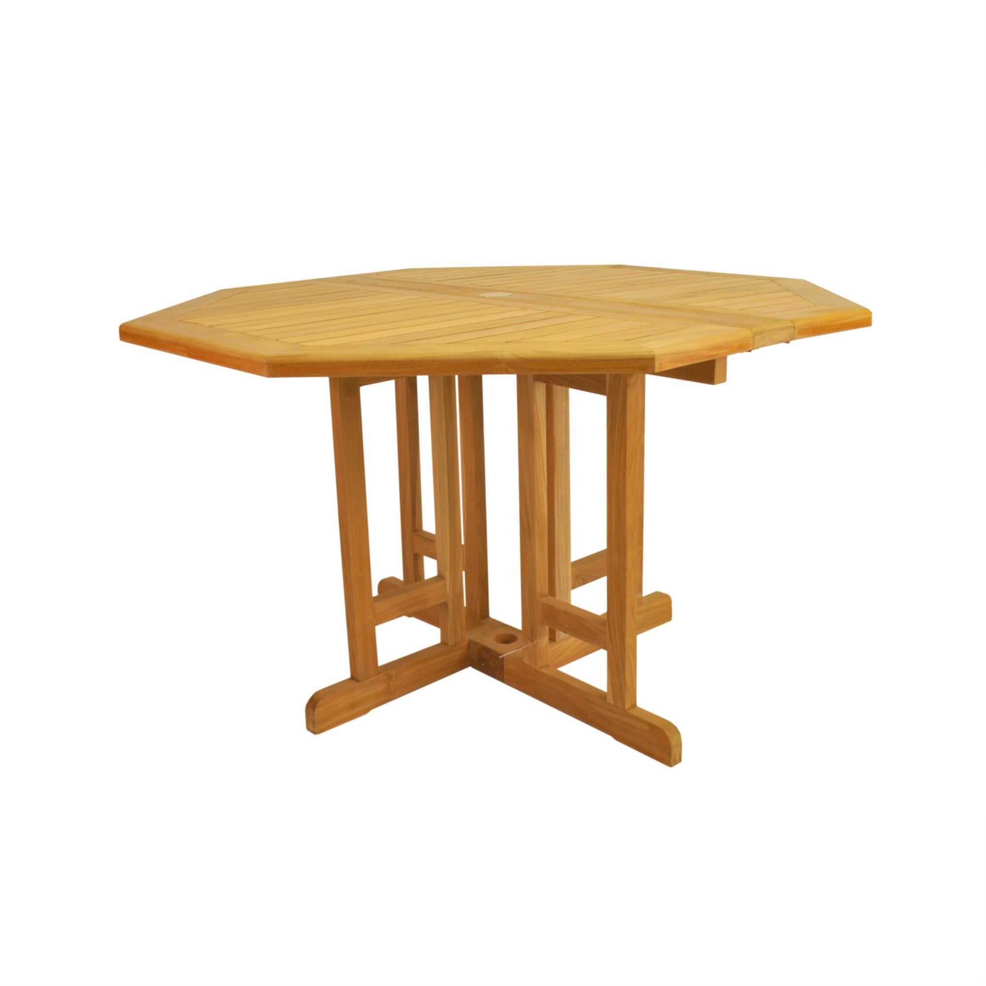 Anderson Teak TBF-120BO Butterfly Octagonal Folding Table, 47&quot;