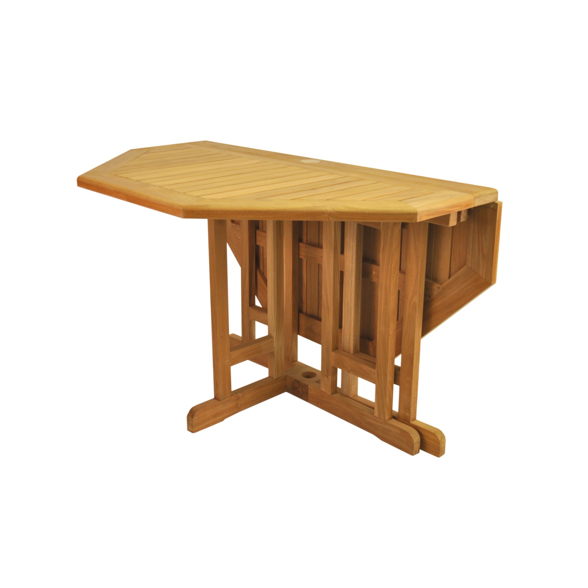 Anderson Teak TBF-120BO Butterfly Octagonal Folding Table, 47&quot;