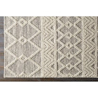 2-ft. x 3-ft. Hand Woven Wool Blend Grey Beige Ivory Persian Style Area Rug