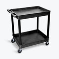 2 Shelf Large Black Tub Cart