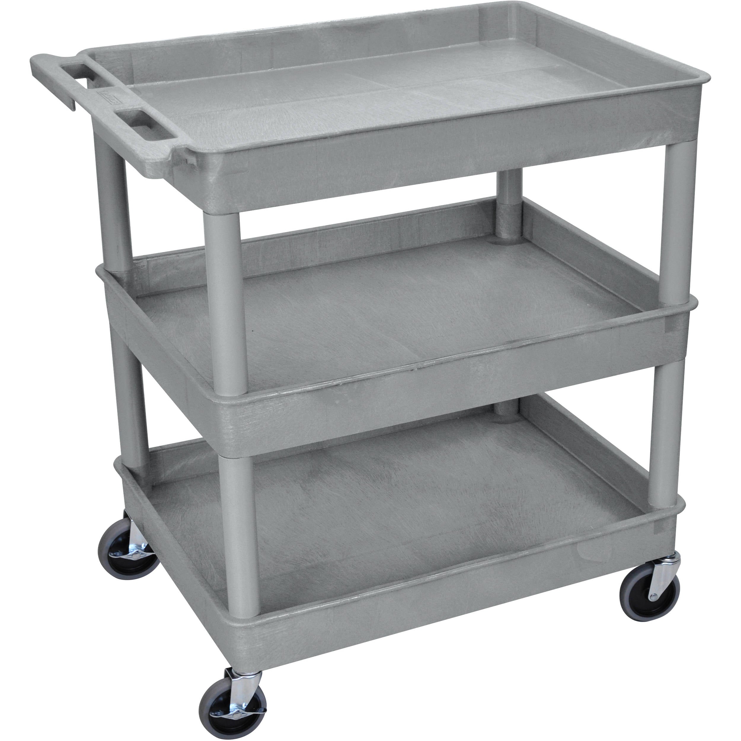 3 Shelf Large Gray Tub Cart